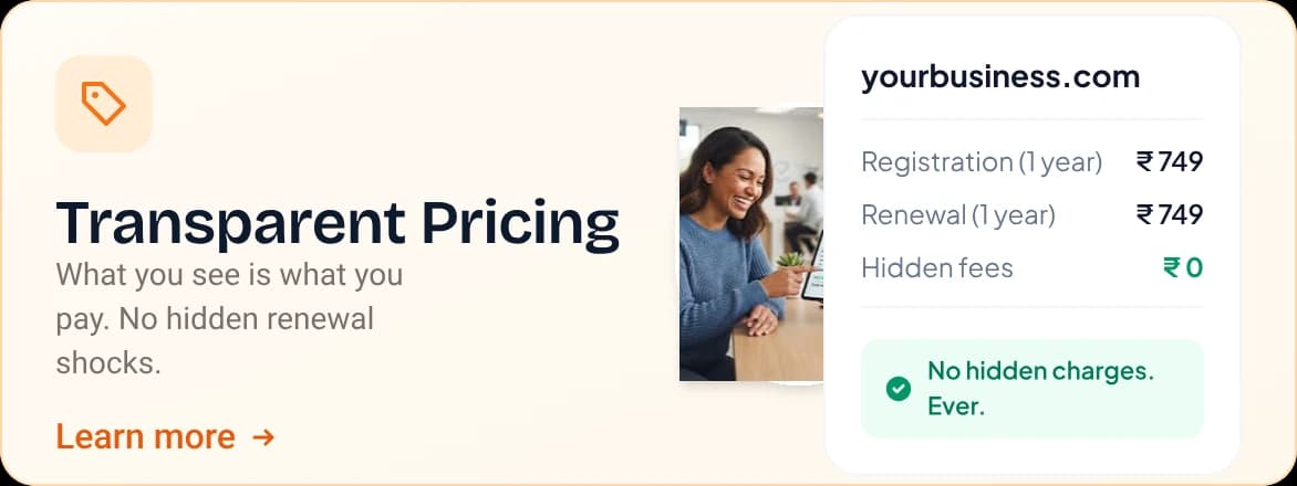 Transparent pricing